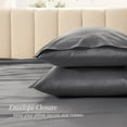 thumbnail image 6 of Bare Home  Organic Cotton Pillowcase Set - Silky Smooth Sateen Weave Standard - Grey, 6 of 8