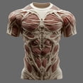 thumbnail image 2 of IWRICH Men's Short Sleeve Funny T Shirt 3D Printed T Shirts Trendy Crew Neck Tshirt Holiday Party Outfits Red XL, 2 of 5