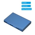 thumbnail image 4 of Uxcell RFID Credit Card Holder Metal Wallet Stainless Steel Business Card Holder for Women Men Blue 2 Pack, 4 of 6