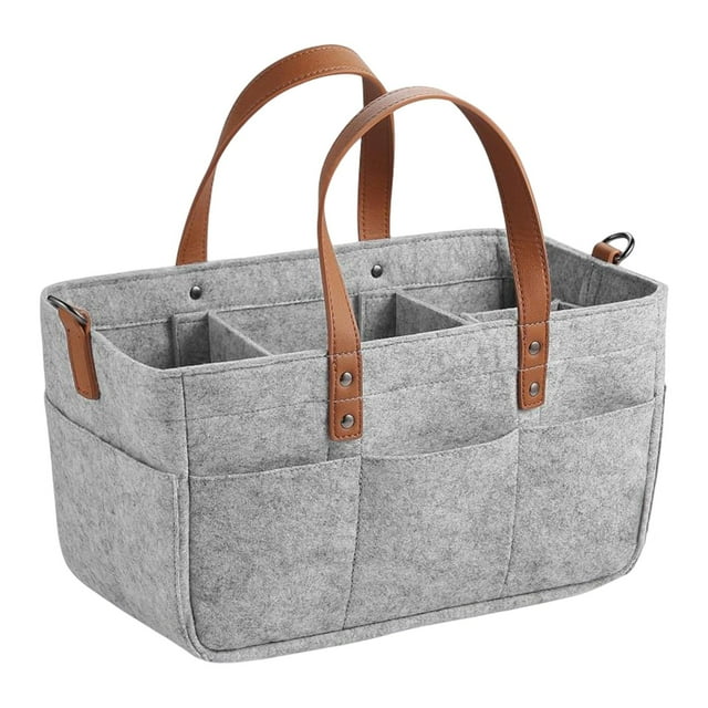 Bolsa de Pañales Zulema Gris claro con múltiples bolsillos ligera para biberones