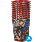 Jurassic World Plastic 16oz Cups, 8ct