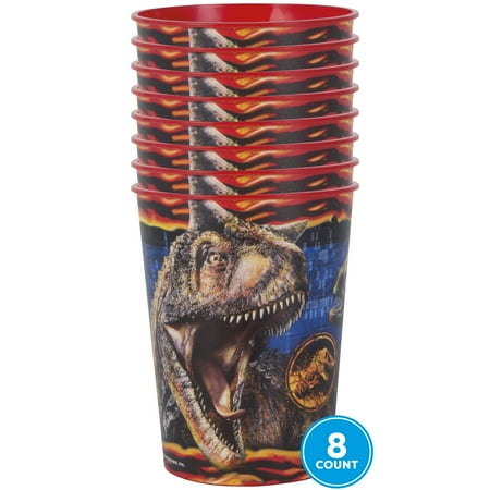 Jurassic World Plastic 16oz Cups, 8ct