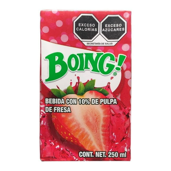 Bebida Boing con 10% de pulpa de fresa 250 ml
