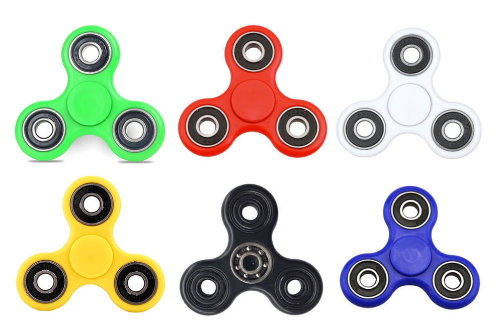Tri Fidget Spinner Triangle Metal Colorful Finger Toy EDC AUTISM ADHD 3-5Mins 