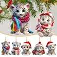 thumbnail image 3 of Zatoumnr Cute Snow Leopard Baby Christmas Decoration Pendant, Acrylic Home and Car Decor Gift Christmas Decorations Indoor Outdoor Christmas Gifts for Women Men Family, 3 of 8