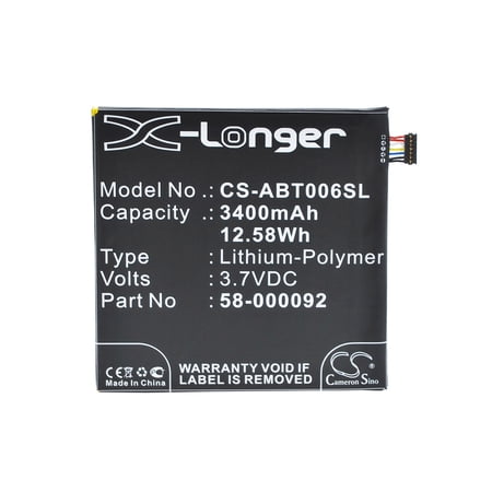 3400mAh 58-000092 26S1006 26S1006-S(1ICP4/84/82) Battery for AMAZON Amazon Fire HD 6 ST06 Kindle Fire HD 6 PW98VM PW98VW
