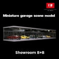 thumbnail image 3 of Diorama 1:64 Diecast Car Garage Model, Tri-Colour LED Lighting Shown, Parking Lot Scene, Multi Combination Exhibition Hall Scene Display Collection, 3 of 30