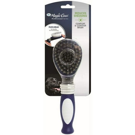 Four Paws Magic Coat Professional Flex and Contour Soft Bristle Brush [Dog, Brushes & Shedding Tools] 1 count