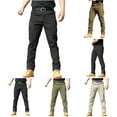 thumbnail image 4 of RYRJJ Men's Tactical Pants Water Resistant Ripstop Cargo Pants Lightweight Work Hiking Pants Multi-Pocket Outdoor Work Trousers(Brown,M), 4 of 4