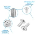 thumbnail image 3 of Uxcell Round Head Phillips Screws, 120 Pack M2.5-0.45 x 6mm 304 Stainless Steel 18-8 Full Thread, 3 of 7