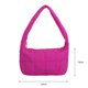 thumbnail image 3 of Bolso acolchado de nailon con asa superior para mujer, Bolso con cremallera para las axilas (rojo rosa), 3 of 6