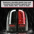thumbnail image 3 of Kojem LED Tail Lights Compatible with 2005-2015 Toyota Tacoma C-Shape LED Tube Taillights Brake Rear Lamps Driver & Passenger Side Pair Black Housing Clear Lens, 3 of 8