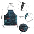 thumbnail image 3 of Math Equations White Formulas Brown Pattern Kids Aprons for Girls and Boys,Adjustable Neck Strap Toddler Aprons for Kids Cooking Baking, 3 of 6