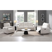 ACME Lalisa Power Motion Loveseat w/USB Port in Cream Chenille