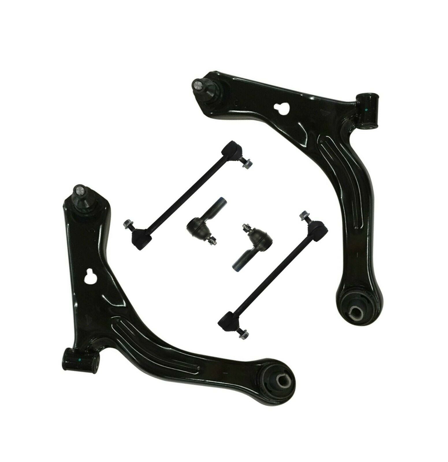 6 Pc Suspension Kit Lower Control Arms with Ball Joints Tie Rod Ends