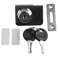 thumbnail image 2 of Glass Cabinet Double Door Door Lock Showcase Lock Free Glass Opening with Key, 2 of 8