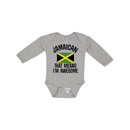 

Inktastic Jamaica Awesome Jamaican Gift Baby Boy or Baby Girl Long Sleeve Bodysuit