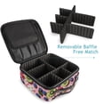 thumbnail image 4 of FORMRS Travel Makeup Bag Large Capacity Train Case Cosmetic Organizer with Adjustable Dividers, Pink Kiwi, 4 of 8