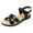 Black, variant on BADHUB Women Flat Sandals With Back Strap Dressy With Adjustable Buckle 2025 Outdoor Non-Slip Walking Slides Shoes Brown 37