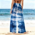 thumbnail image 7 of Hrsba Chiffon Wide Leg Long Pants For Women Bohemian Print Light Full Length Casual Trousers, 7 of 7