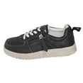 thumbnail image 6 of Rokment Women's Platform Chunky Low Top Fashion Sneakers Vintage Casual Leather Patchwork Zip up Height Increasing Non Slip Tennis Work Shoes Black Size 6, 6 of 7