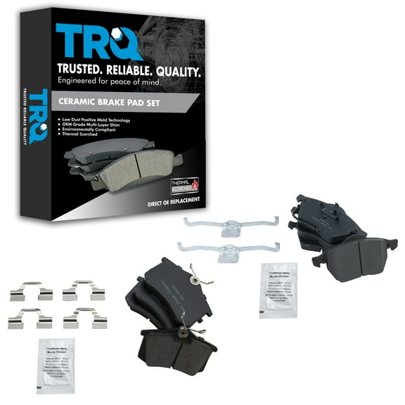 TRQ Ceramic Brake Pad Front & Rear Kit for TT Quattro VW Beetle Golf Jetta BFA13047