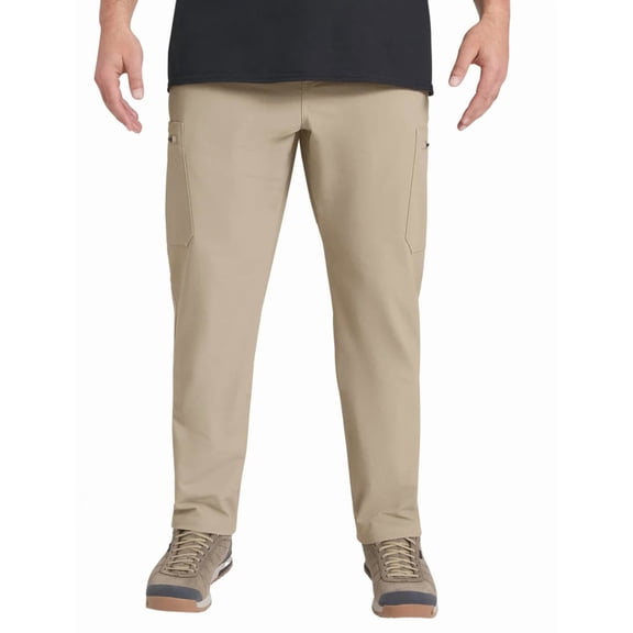 Wrangler Men’s Tech Cargo Pants Stretch Nylon Utility Pocket Outdoor Hiking Pant - Color Tan - Size 30x30