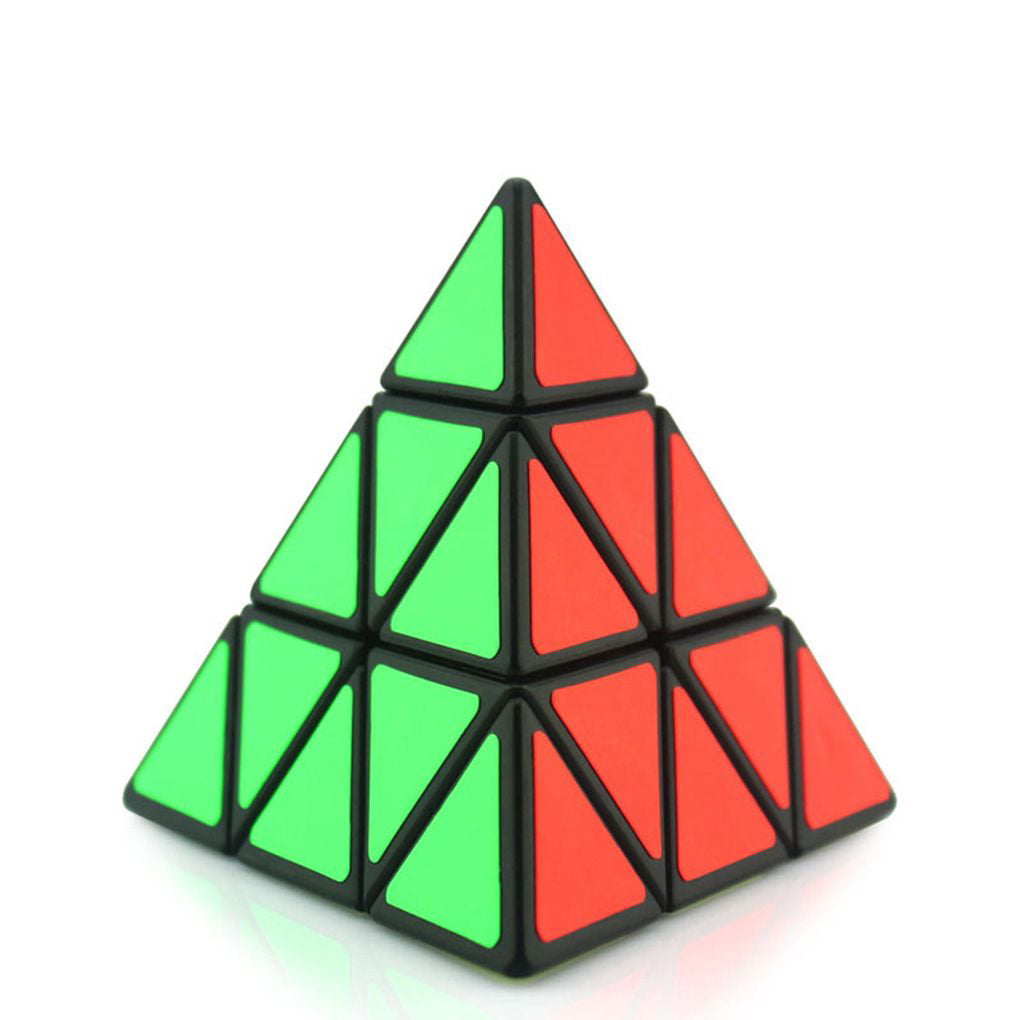 Stickerless Colorful Triangle Pyramid Speed Magic Cube Twist Puzzle Toys Kids 