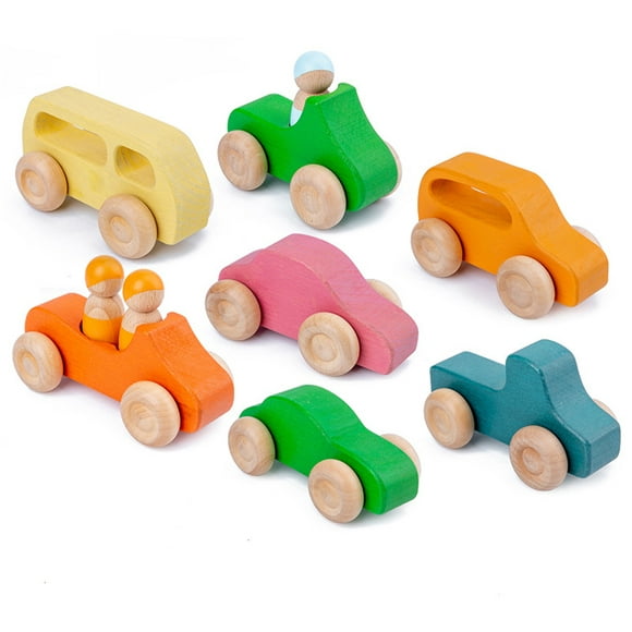 Baby Building Blocks Toys Wooden Toys For Kids Children Educational Toy Color:7 building block trolleys