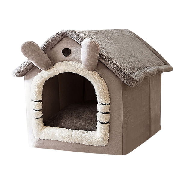 JShteea Casa para Y Gatos Casetas Cojín Semicerradas Accesorio para (L)