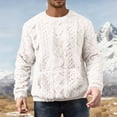 thumbnail image 7 of Donemore Men's Winter Fleece Crewneck Long Sleeve Pullover with Pocket Fashionable and Warm, 7 of 7