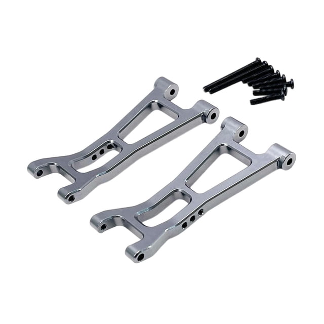 Armero trasero del automóvil RC, aluminio, fácil de instalar accesorio de automóvil RC resistente RC Brazo de brazo RC para 16207 16208 1:16 CAR RC Color de titanio