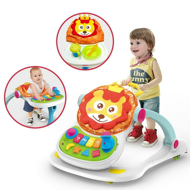 Oxodoi Baby Walker With Wheels And Activity Center Multifunction Adjustable Baby Walker Learning Toy Car Fun Music Toys And Activities For Baby Girls Or Boys 4 Modes Can Be Switched