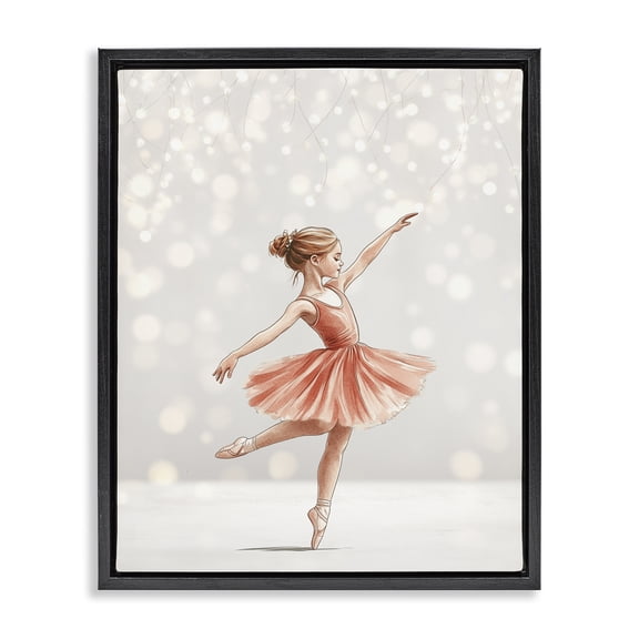 Stupell Industries Cottage Dancing In The Light Black Floating Frame Canvas Art, 17 x 21, by Christine Simpson Art