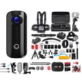 thumbnail image 1 of SJCAM C100 Plus Action Camera in Black with 4K Video, EIS Stabilization, and Audio Recording, Bundle Including: 64GB Micro SD Card, 50-in-1 Action Kit, Card Reader, Card Wallet, and Micro USB Cable, 1 of 6