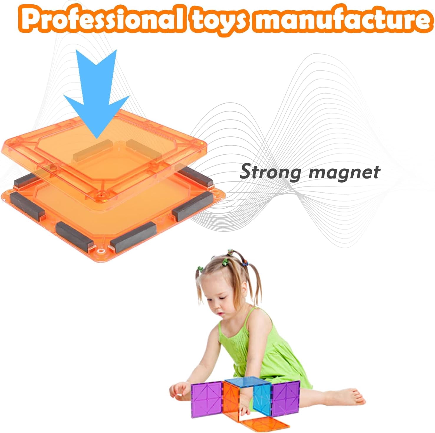 Neoformers Magnetic Tiles, 96-Piece 3D Building Blocks for Kids