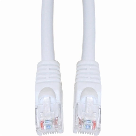 Cat5e Ethernet Cable, 24AWG, RJ45 Gold Plate Connector, ETL, 4 Pair Stranded Copper, Snagless Mold Boot Unshielded Twisted Pair (UTP) Internet Network Patch Cable, 20 Foot, White, CableWholesale