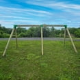 thumbnail image 3 of Easy Installation A-Frame Middle Swing Set Brackets for Outdoor Swing - Heavy Duty Steel Swing Set Hardware with Mounting Kit, DIY Swing Set Bracket Set, Green, 3 of 6