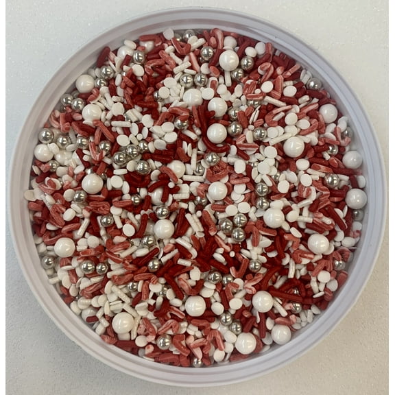 It's A Peppermint Candy Cane Kinda Day Confetti Sprinkles, Cake, Cookie, Donut, Cakepop Toppings, 6 oz.