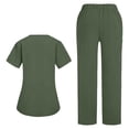 thumbnail image 4 of Mifsaly Scrub Sets for Women Wide Leg Pants Classic V Neck Medical Uniforms Stretchy Comfortable Nursing Uniforms Doctors Nurse Summer Workwear with Multi Pockets M, 4 of 9