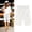 White, variant on BRGZLK Women's Plus Size Shorts Fashionable Cotton Linen Knee Length Cotton Linen Shorts, Casual Drawstring Summer Loose Five Quarter Pants with Pockets
