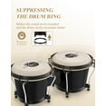 thumbnail image 5 of Eastar Bongo Drums 6” and 7” for Kids Adults Beginners Professional Wood Percussion Instrument with Bag and Tuning Wrench, Black, 5 of 7