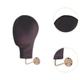 thumbnail image 4 of Cabeza de maniquí de terciopelo para mujer, soporte para peluca, montaje en pared, para tienda minorista en casa y salón. negro, 4 of 9