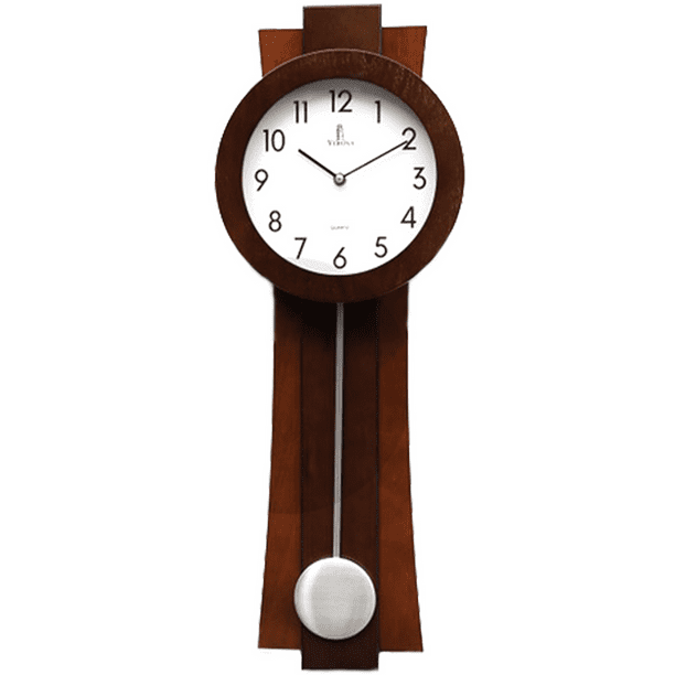 Pendulum Wall Clock Battery Operated Quartz Wood Pendulum Clock