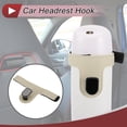 thumbnail image 2 of Unique Bargains 1 Pcs Universal Car Seat Headrest Hook for Purses and Bags Beige 5.91"x2.95", 2 of 6