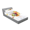thumbnail image 2 of Ambesonne Modern Fitted Sheet & Pillow Sham Set, Digital Media TV Art, Twinxl, Multicolor, 2 of 2