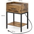 thumbnail image 3 of Nightstand w/Charging Station&USB Ports Bedroom End Table w/Storage Drawer Shelf, 3 of 8