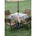 thumbnail image 3 of Outdoor Tablecloth with Umbrella Hole and Zipper, Pumpkin Starfish Square Table Cloth 60x60 Inch Waterproof Tablecloth, Blue Thanksgiving Coastal Autumn Picnic Table Cover for Patio Camping, 3 of 7