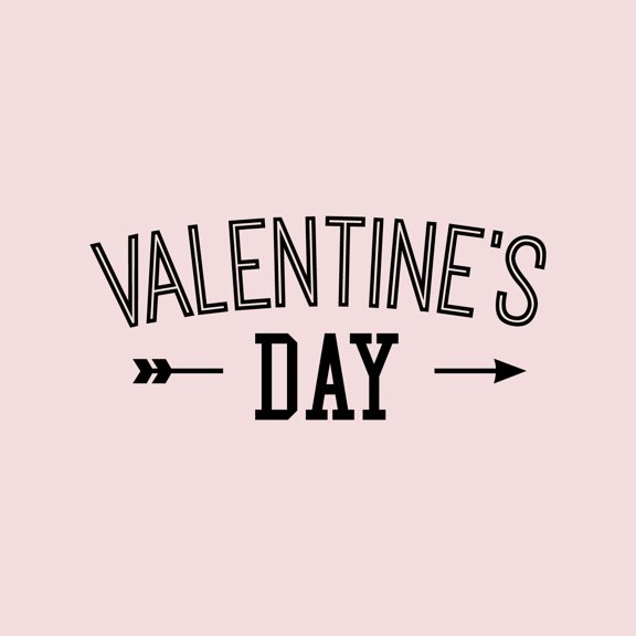 Valentines Day Vinyl Wall Art Decal - Valentine’s Day - 11" x 25" - Modern Arrow Quote Home Living Room Bedroom Sticker - Trendy Indoor Outdoor Apartment Office Work Store Decor (11" x 25", Black)