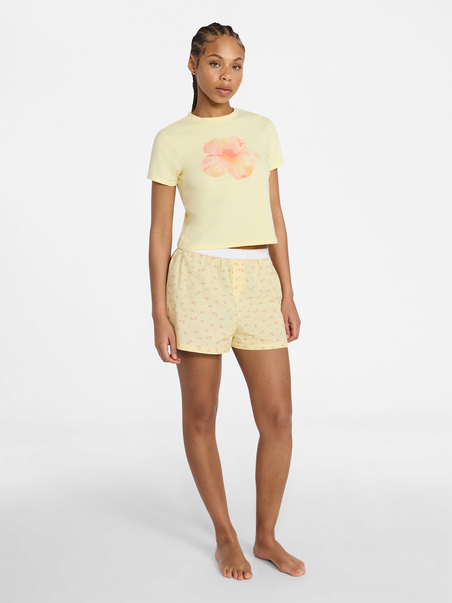 No Boundaries Sleepwear Graphic Baby Tee, Women's size XS - XXL